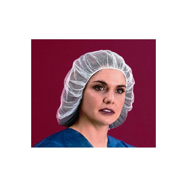 Keystone Safety Nylon Hairnet, Honeycomb, 1/16" Hole, 100% Latex Free, Black, 24", 100/Bag 109HPI-24-BK-1BG - main